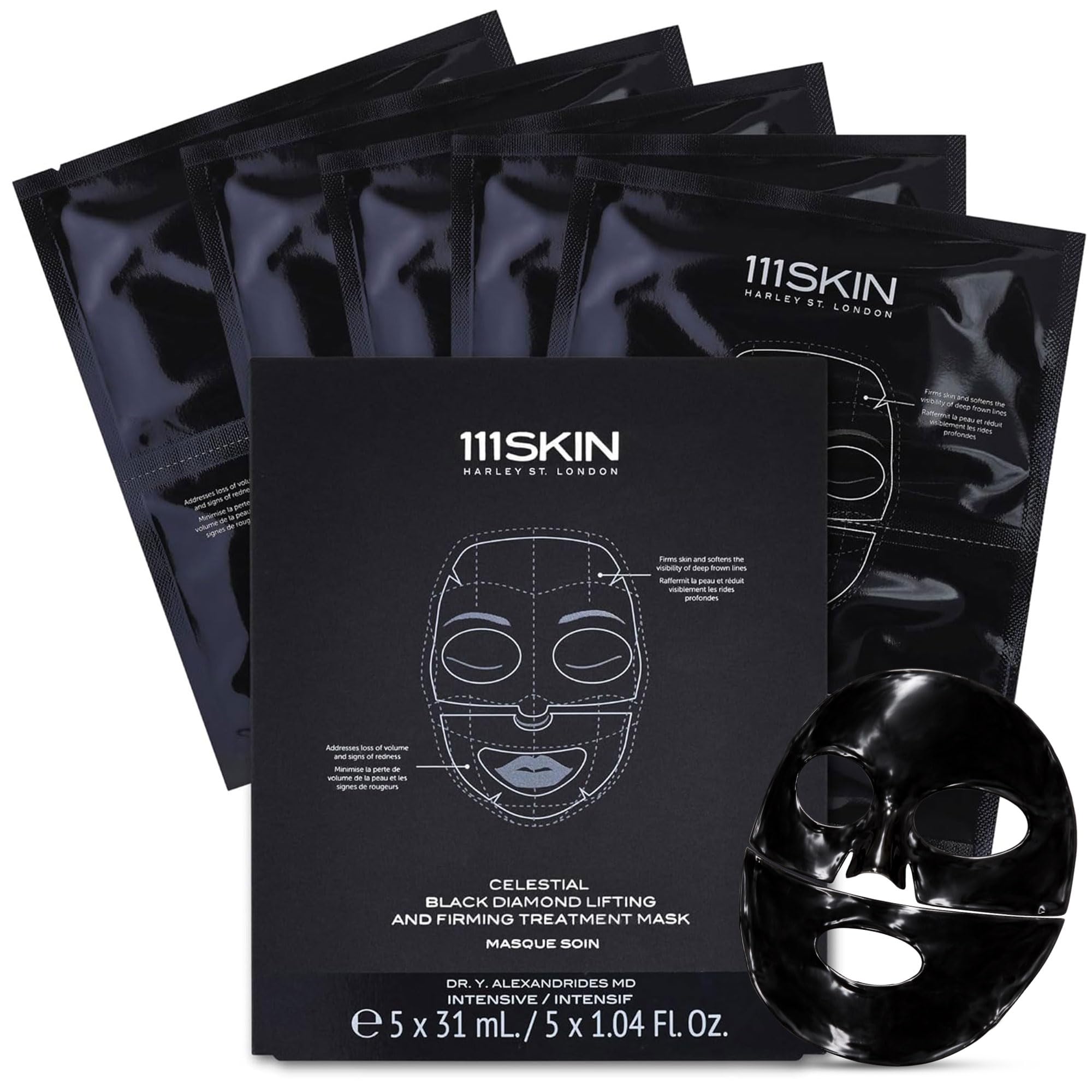 111skin Masque Liftant Black Diamond , skincare de luxe disponible chez Innercare Bouskoura et en ligne partout au maroc.